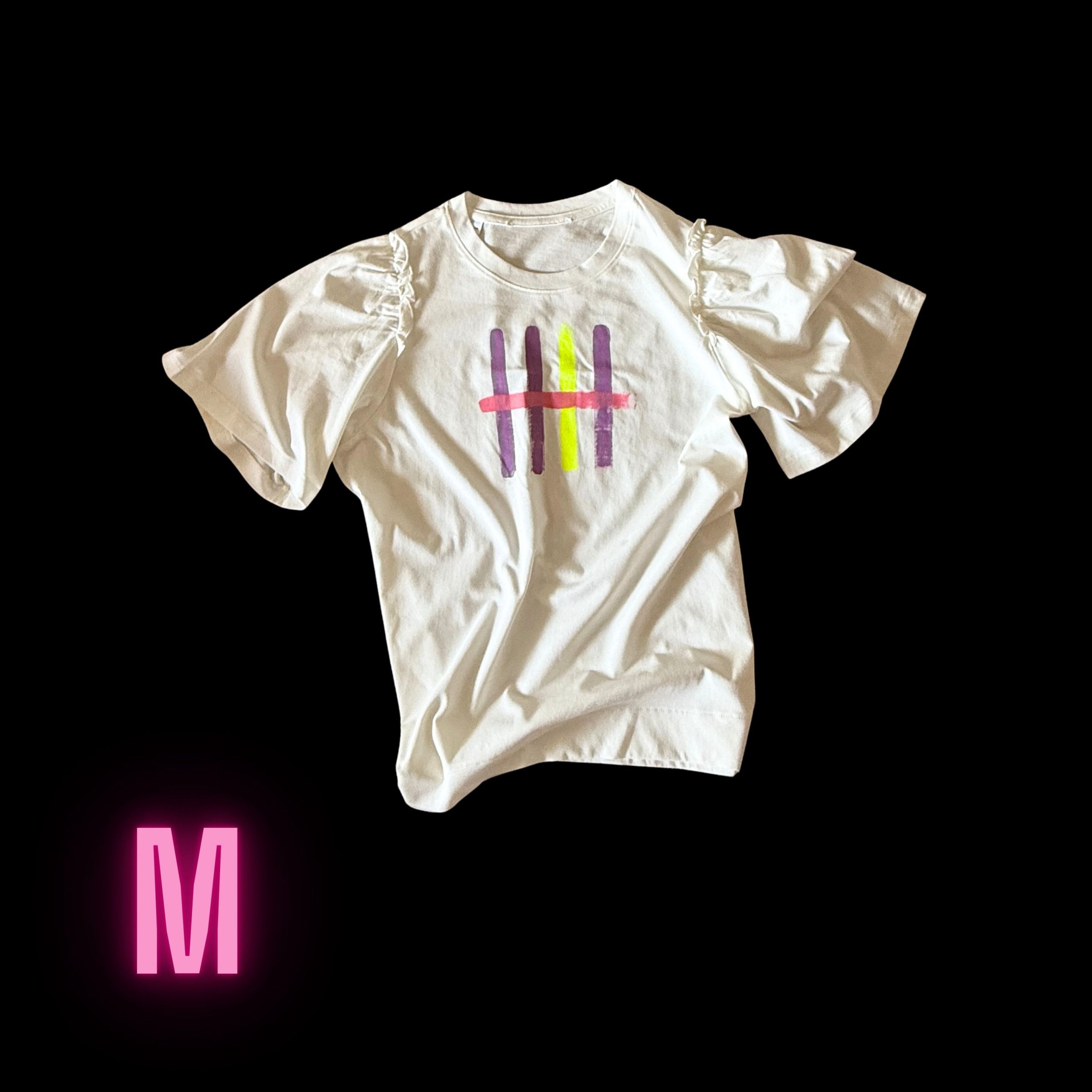 Größe M - Stripes lila-gelb - Damen