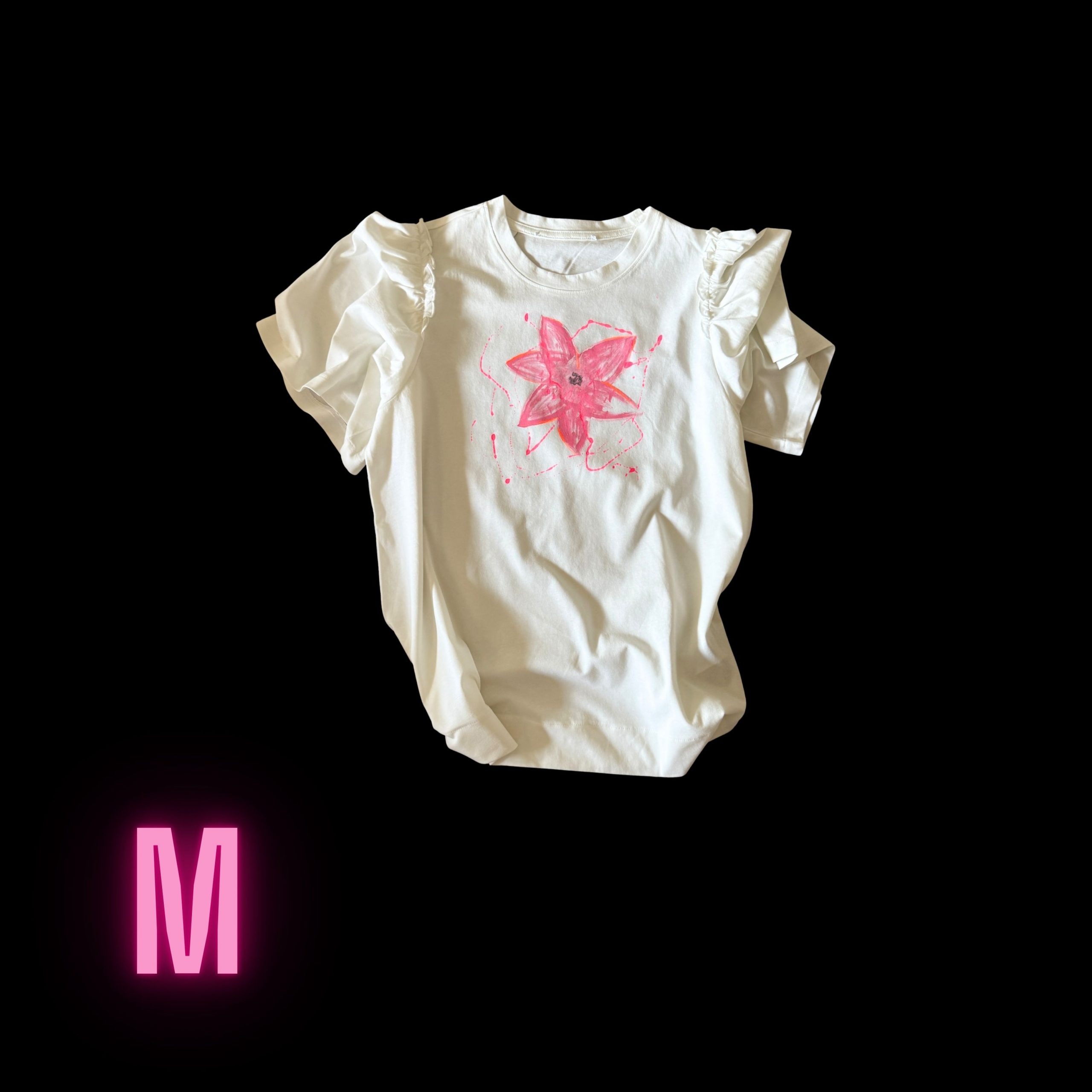 Größe M - Rosa Blume - Damen